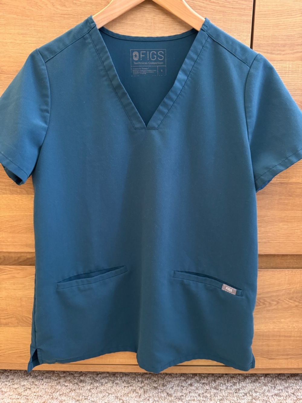 Figs Caribbean Blue Scrub Top S Casma